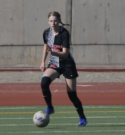 Amelia Scott during DHS vs Grand Junction Central 4-0 win, May 2024. 